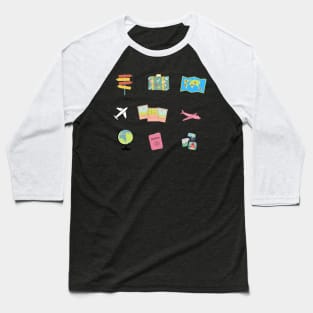 travel adventure sticker pack design Baseball T-Shirt